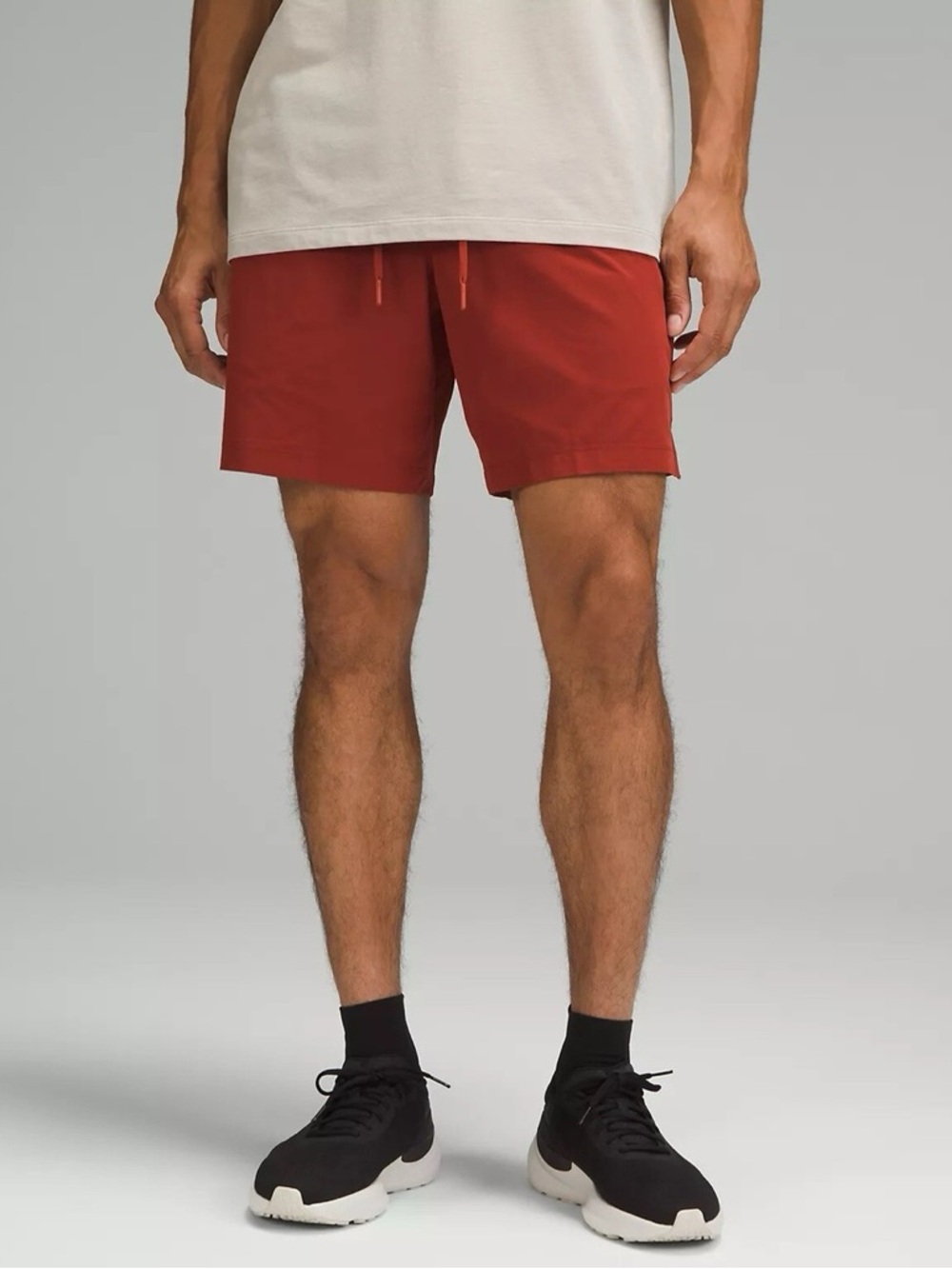 lululemon athletica Men's Rust-Red Athletic Drawstring Shorts